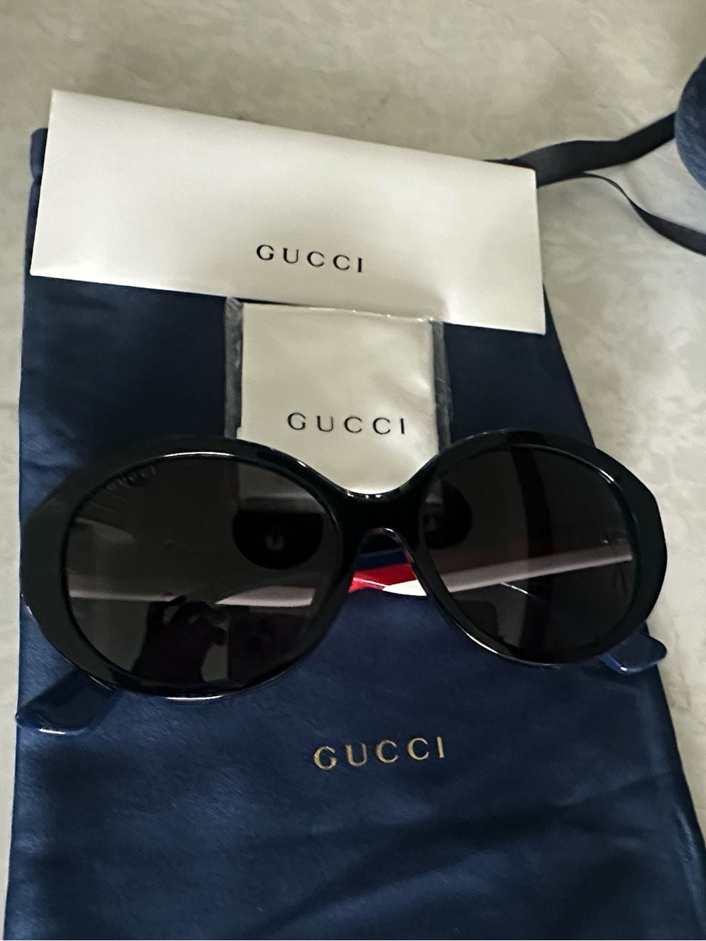 Gucci around Web sunglasses